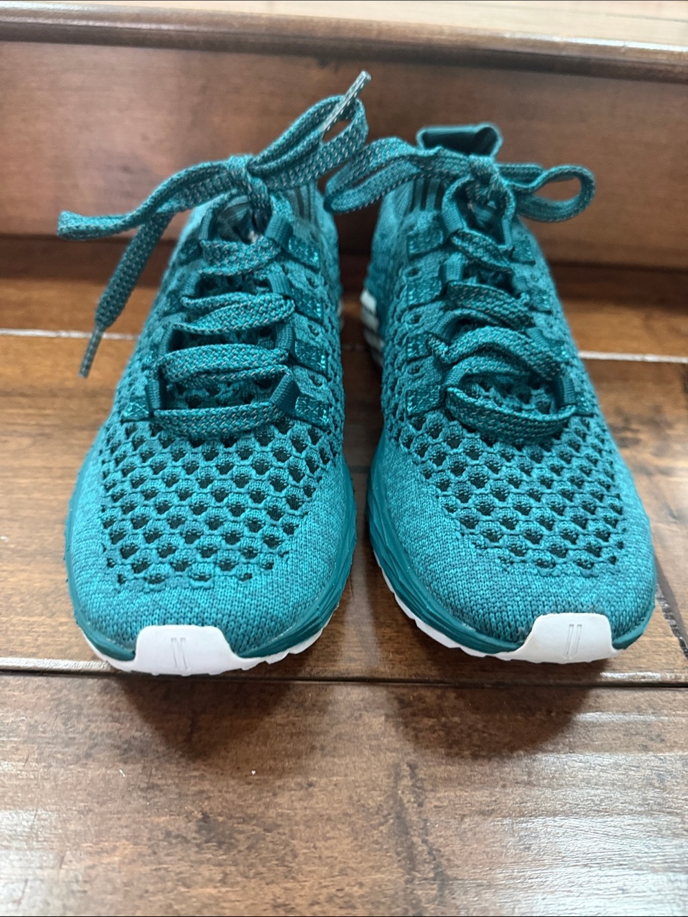 NOBULL Teal Knit Lace-Up Sneakers